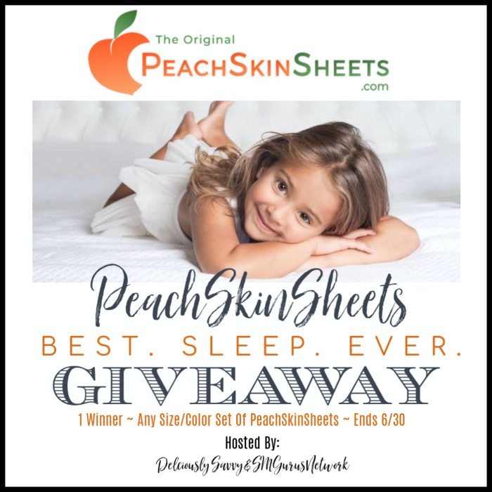 PeachSkinSheets BEST. SLEEP. EVER. Giveaway ~ Ends 6/30 @PeachSkinSheets @DeliciouslySavv #MySillyLittleGang