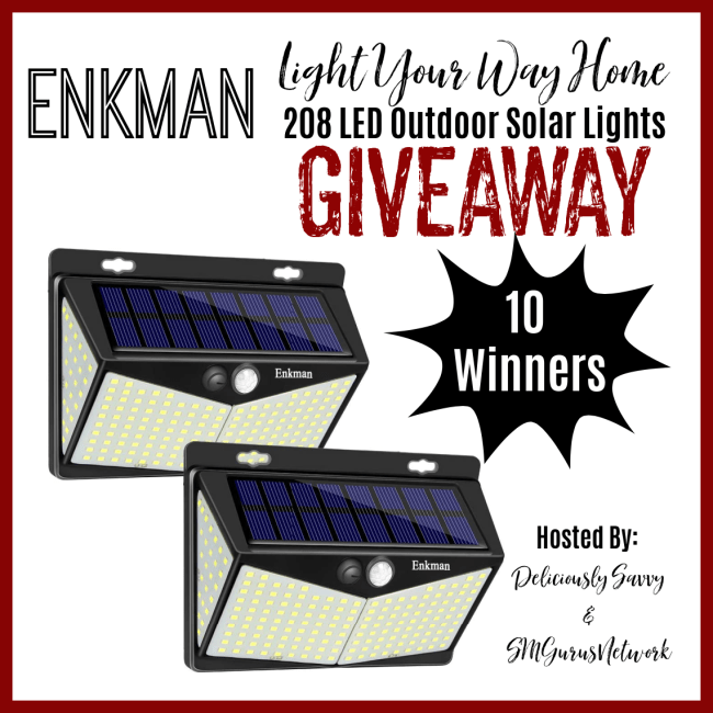 Enkman Light Your Way Home Outdoor Solar Lights Giveaway ~ Ends 10/31 @SMGurusNetwork @DeliciouslySavv #MySillyLittleGang