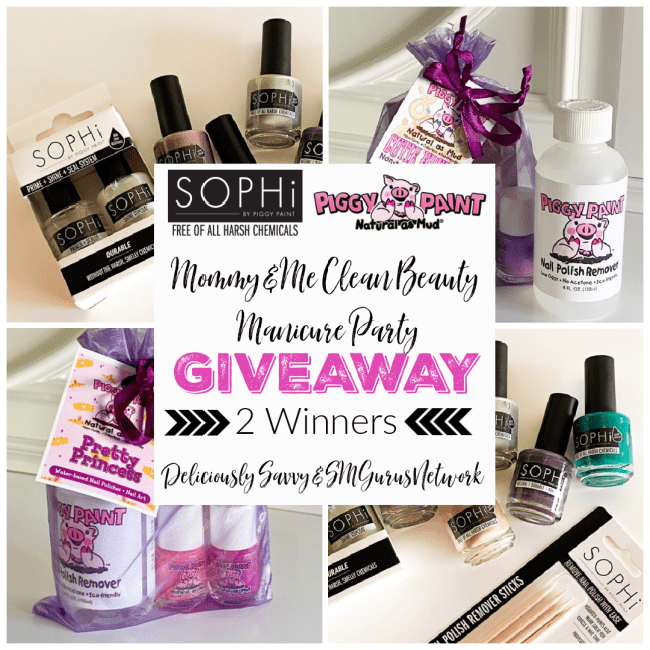 Mommy & Me Clean Beauty Manicure Party Giveaway ~ Ends 12/23 @SOPHiNailPolish @PiggyPaint @DeliciouslySavv #MySillyLittleGang