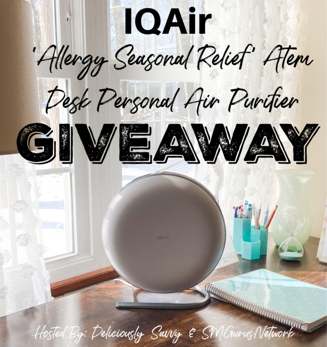 IQAir ‘Allergy Seasonal Relief’ Atem Desk Personal Air Purifier Giveaway ~ Ends 4/2 @IQAir @deliciouslysavv #MySillyLittleGang