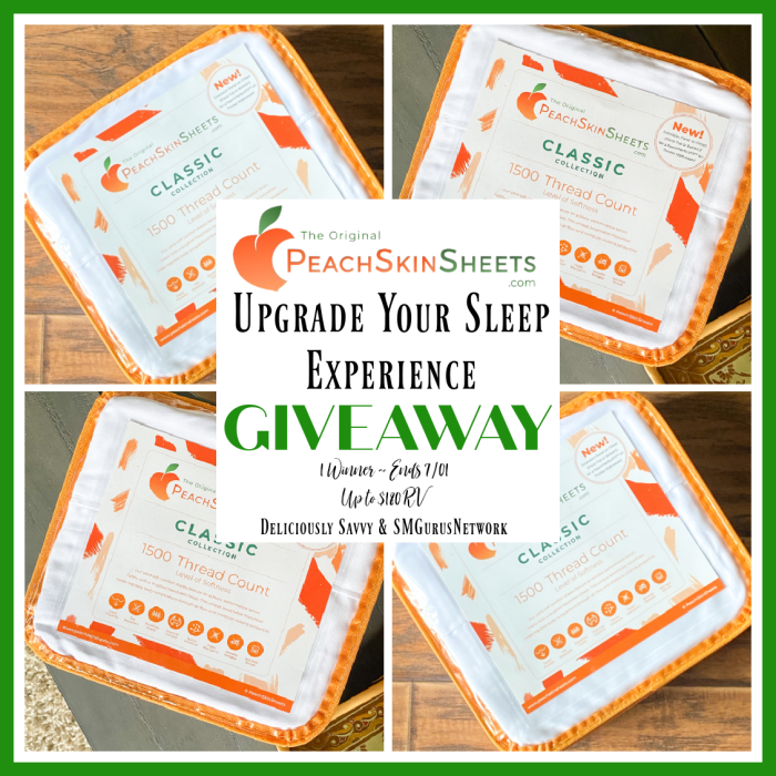 PeachSkinSheets Upgrade Your Sleep Experience Giveaway