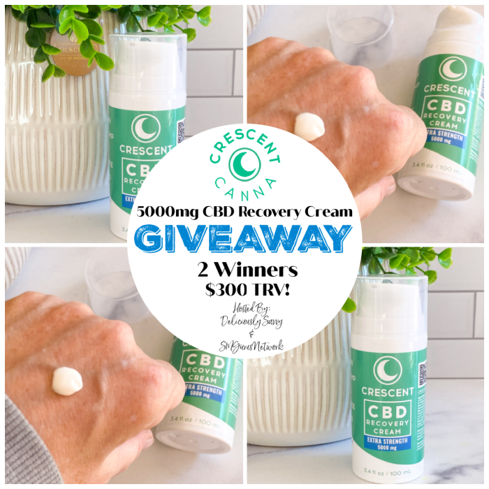 Crescent Canna’s 5000mg CBD Recovery Cream Giveaway ~ Ends 12/20 #MySillyLittleGang