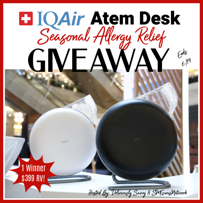 IQAir Atem Desk Seasonal Allergy Relief Giveaway