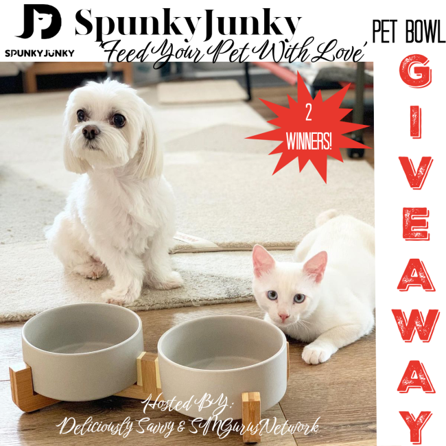 SpunkyJunky 'Feed Your Pet With Love' Pet Bowl Giveaway! #MySillyLittleGang