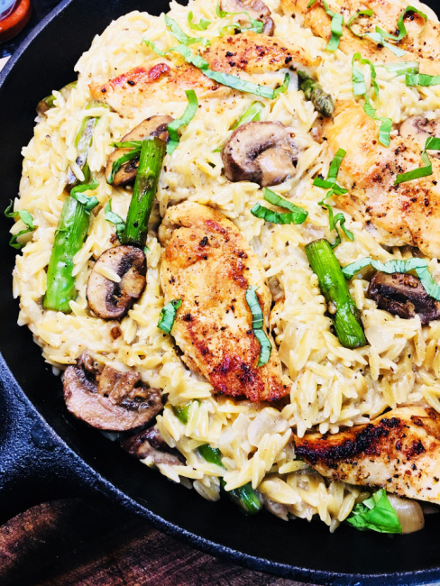 Orzo with Chicken and Vegetables Recipe