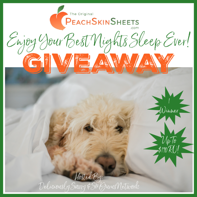 @PeachSkinSheets Enjoy Your Best Nights Sleep Ever Giveaway (Ends 8/31) @DeliciouslySavv
