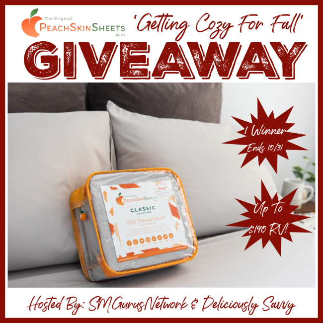PeachSkinSheets 'Getting Cozy For Fall' Giveaway #MySillyLittleGang
