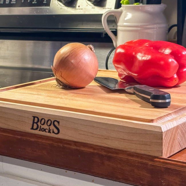 John Boos & Co Maple Square Cutting Board Giveaway #MySillyLittleGang