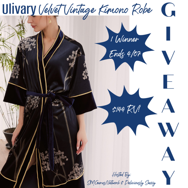 Ulivary Velvet Vintage Kimono Robe Giveaway #MySillyLittleGang